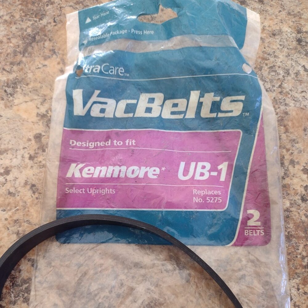 NEW 1 Belt Ultra Care VacBelts Vac Belts Kenmore UB-1 Uprights